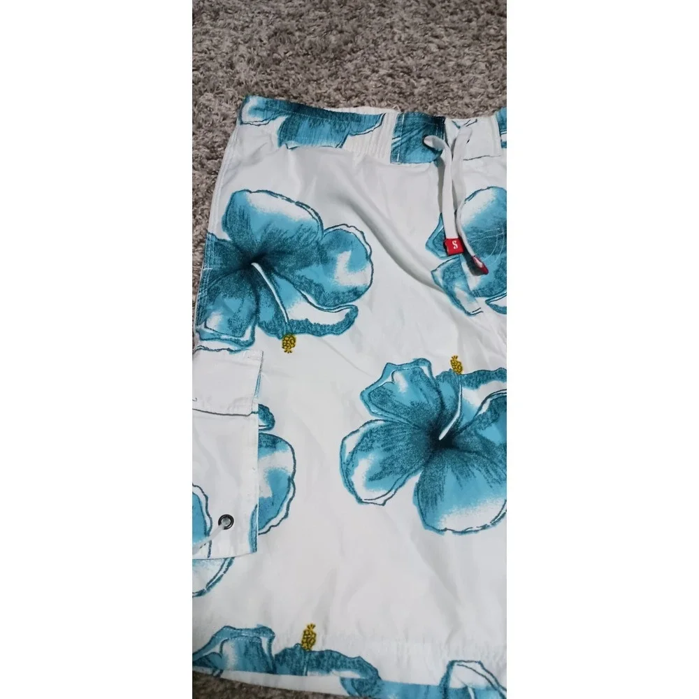 Men's Surf Mentality Board Shorts Size Large Color Blue White Floral...